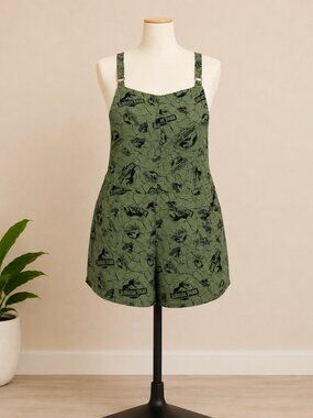 Jurassic Park Rolled Hem Shortall 1X NWT